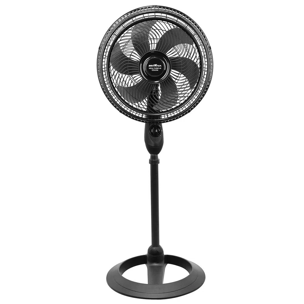 VENTILADOR BRITANIA COLUNA MEGA TURBO 40 PRETO 127V