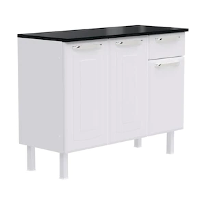 BALCAO COLORMAQ B3P1G-B (CRYSTAL) 3 PORTA 1 GAVETA BRANCO