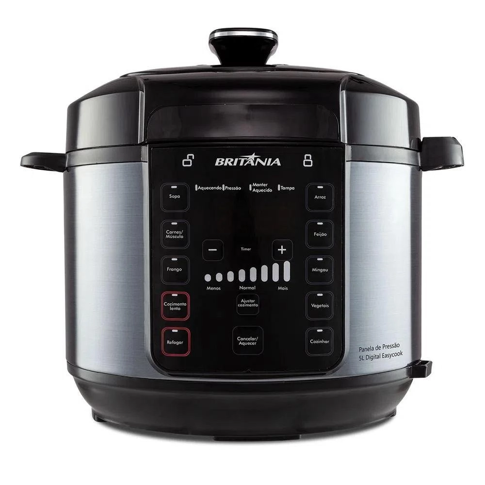 PANELA DE PRESSAO ELETRICA BRITANIA 5L DIGITAL EASYCOOK BPP10PI 127V