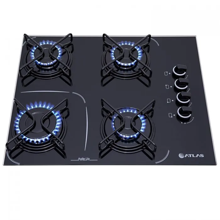 COOKTOP DAKO GAS 4Q GLASS PTO V01 DC4VTZ PSO