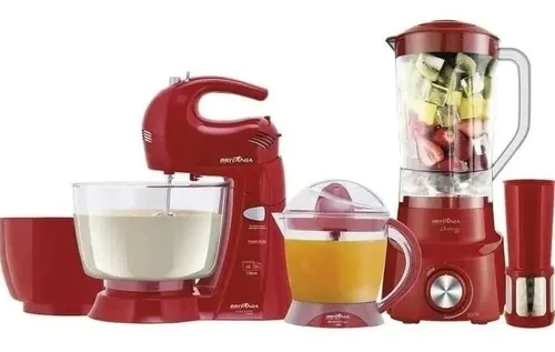 KIT COZINHA BRITANIA VERMELHO 3 EM 1 BKTO29V 127V