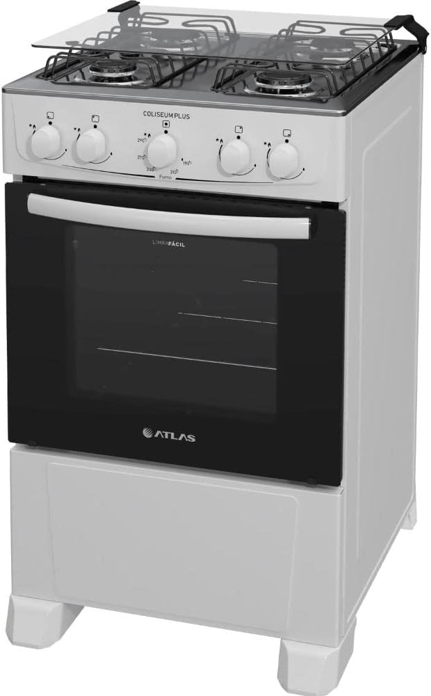 FOGAO ATLAS GAS 4Q COLISEUM PLUS - BRANCO