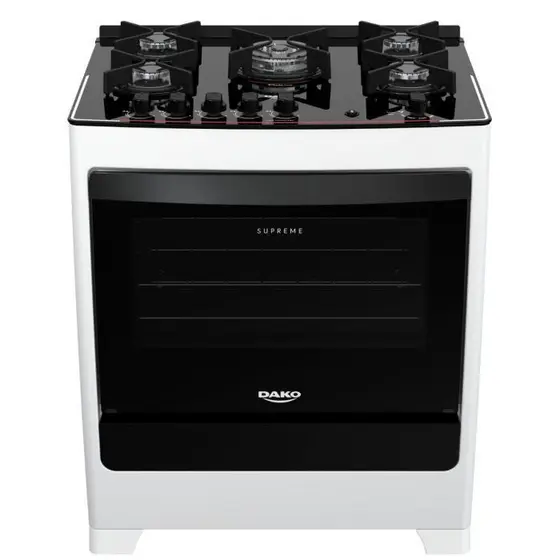 FOGAO DAKO GAS 5Q SUPREME GLASS - BRANCO