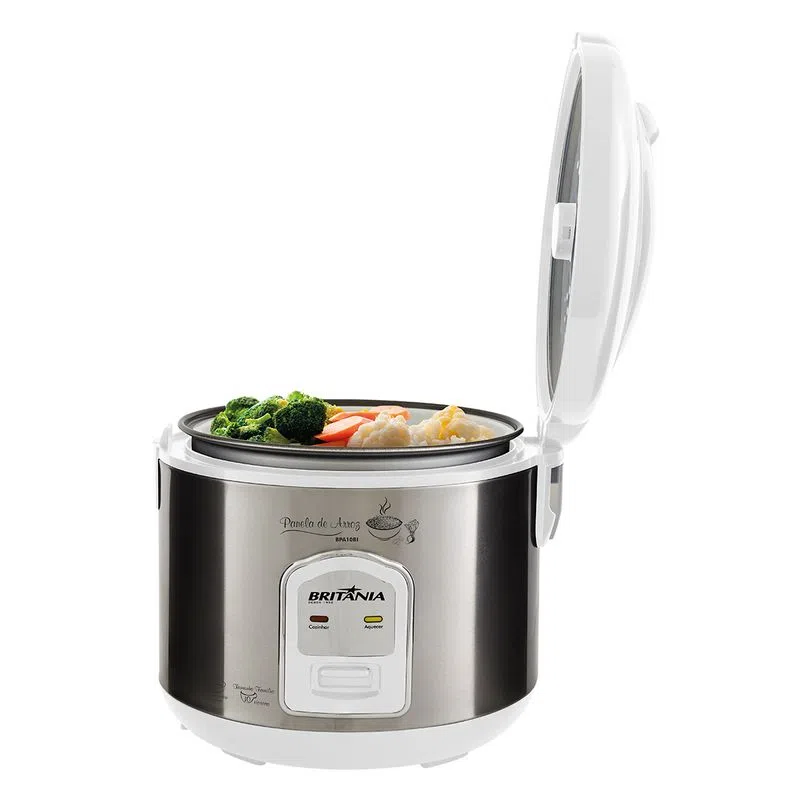 PANELA ELETRICA BRITANIA BPA10BI 127V - BRANCA / INOX