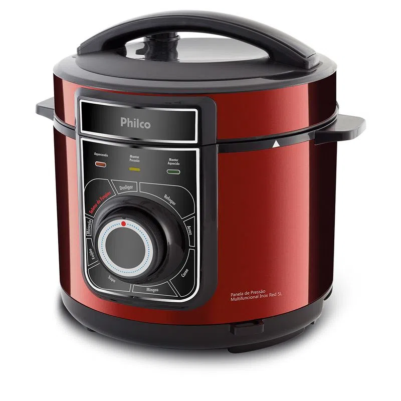 PANELA DE PRESSAO ELETRICA PHILCO MULTIFUNCIONAL INOX RED PPP02VI 127V