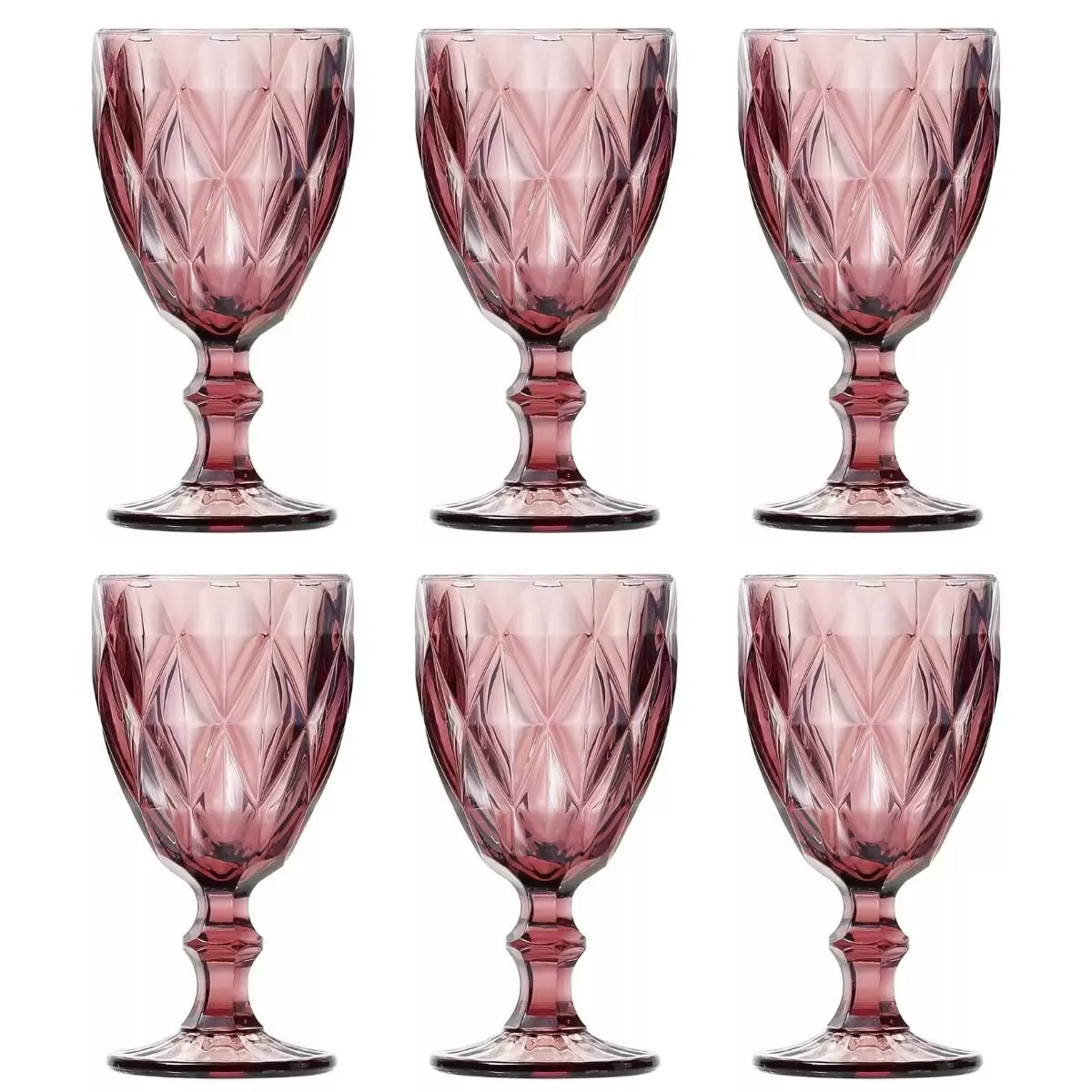 CJ TACA VD 6PC DIAMANTE LILAS 260ML CSH C-452