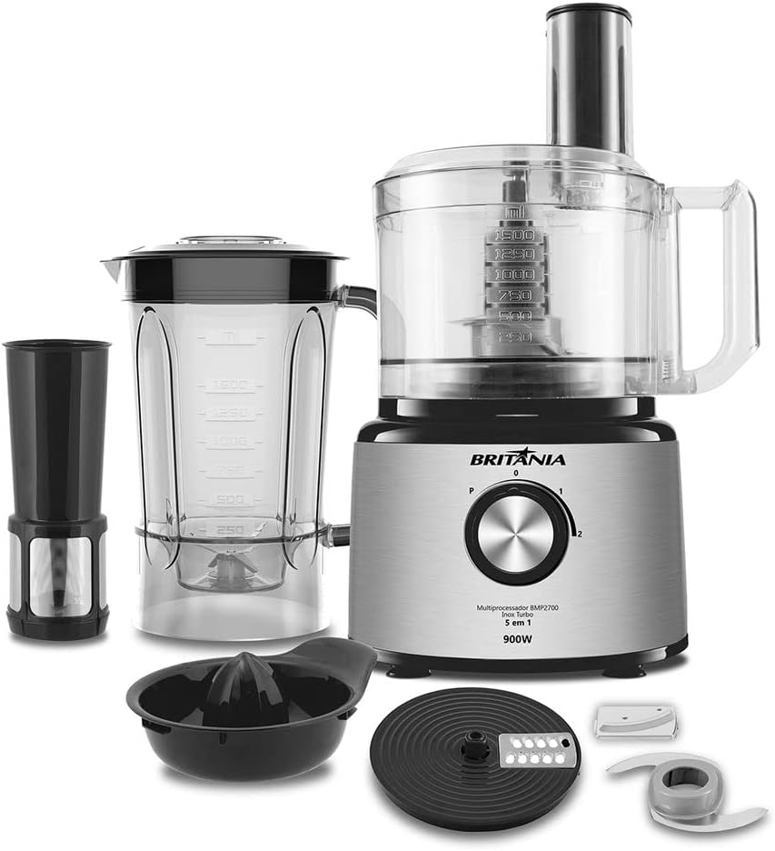 MULTIPROCESSADOR BRITANIA BMP2700P INOX TURBO 127V