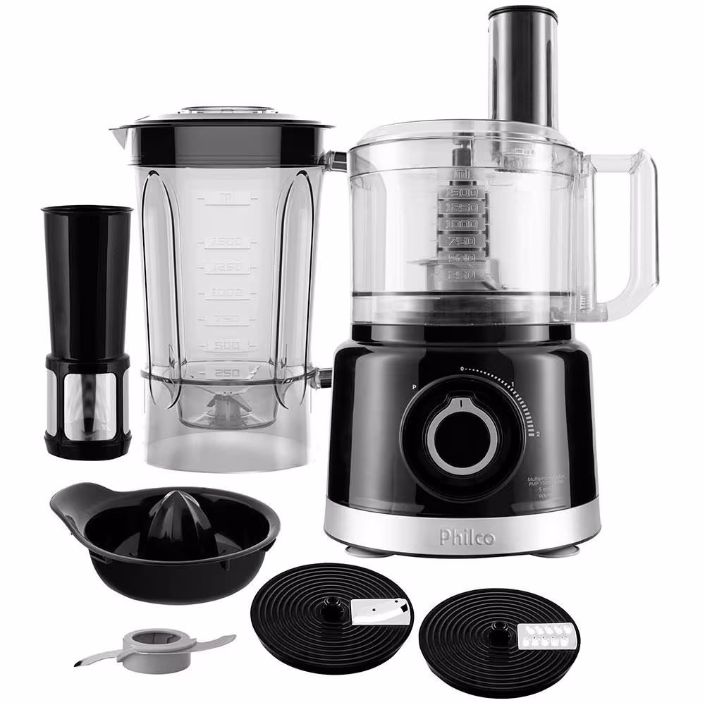 MULTIPROCESSADOR PHILCO 5 EM 1 TURBO 900W PMP 1500P PRETO