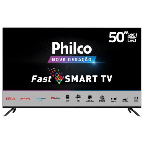 TELEVISAO 50P PHILCO SMART TV 4K ROKU PTV50G70R2CSGBL