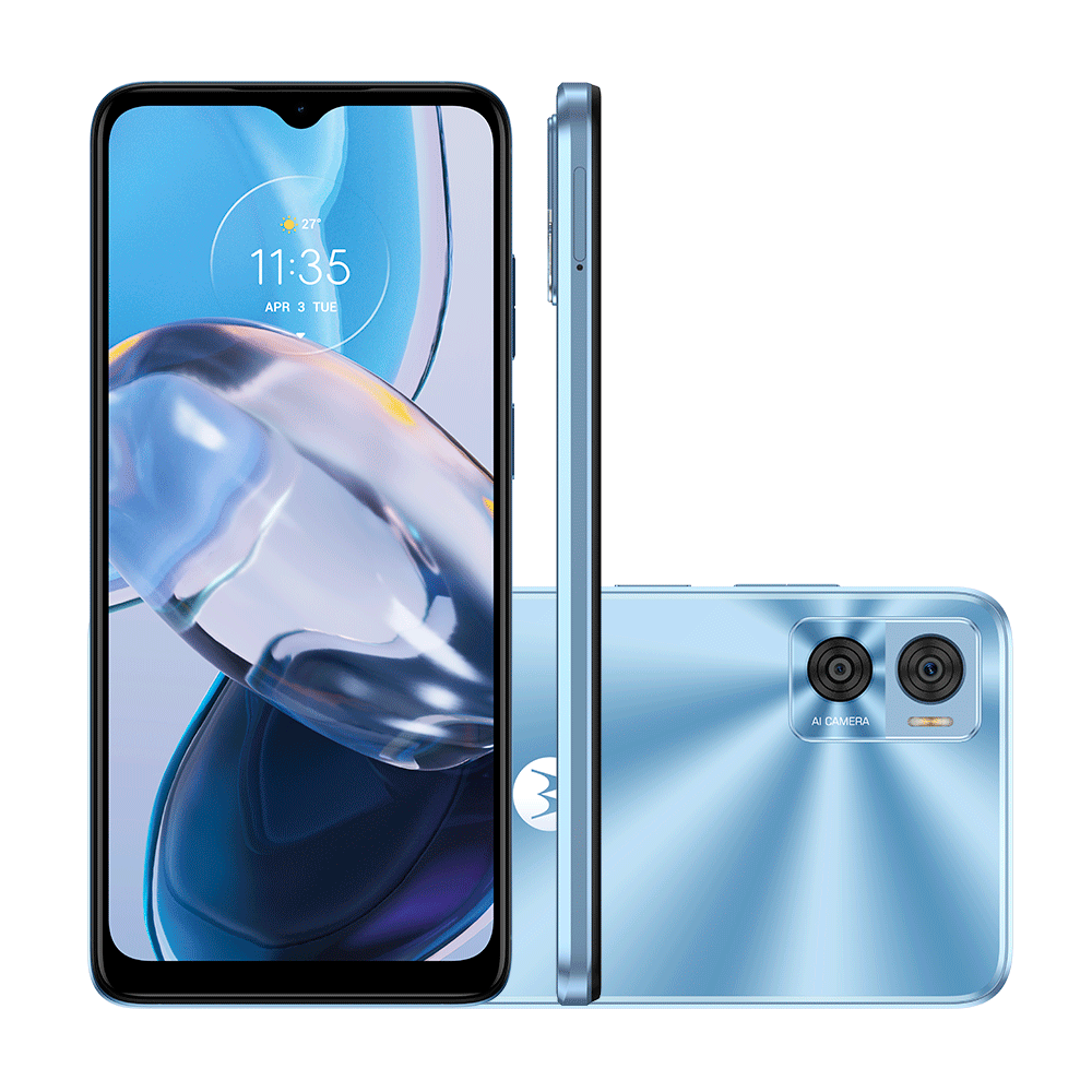CELULAR MOTOROLA MOTO E22 XT2239 AZUL 128GB