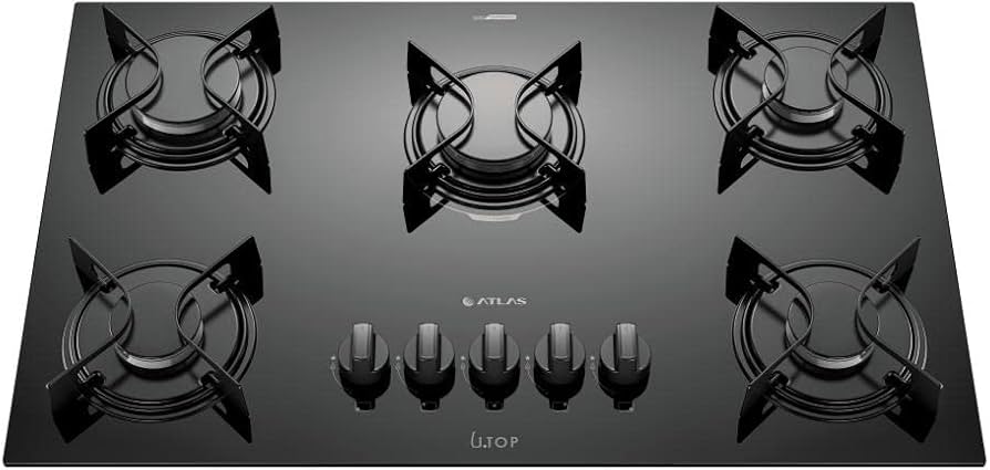COOKTOP ATLAS GAS 5Q UTOP - PRETO