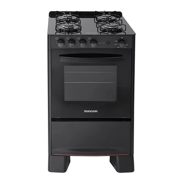 FOGAO SUGGAR COOK GLASS 4Q BIV PRETO