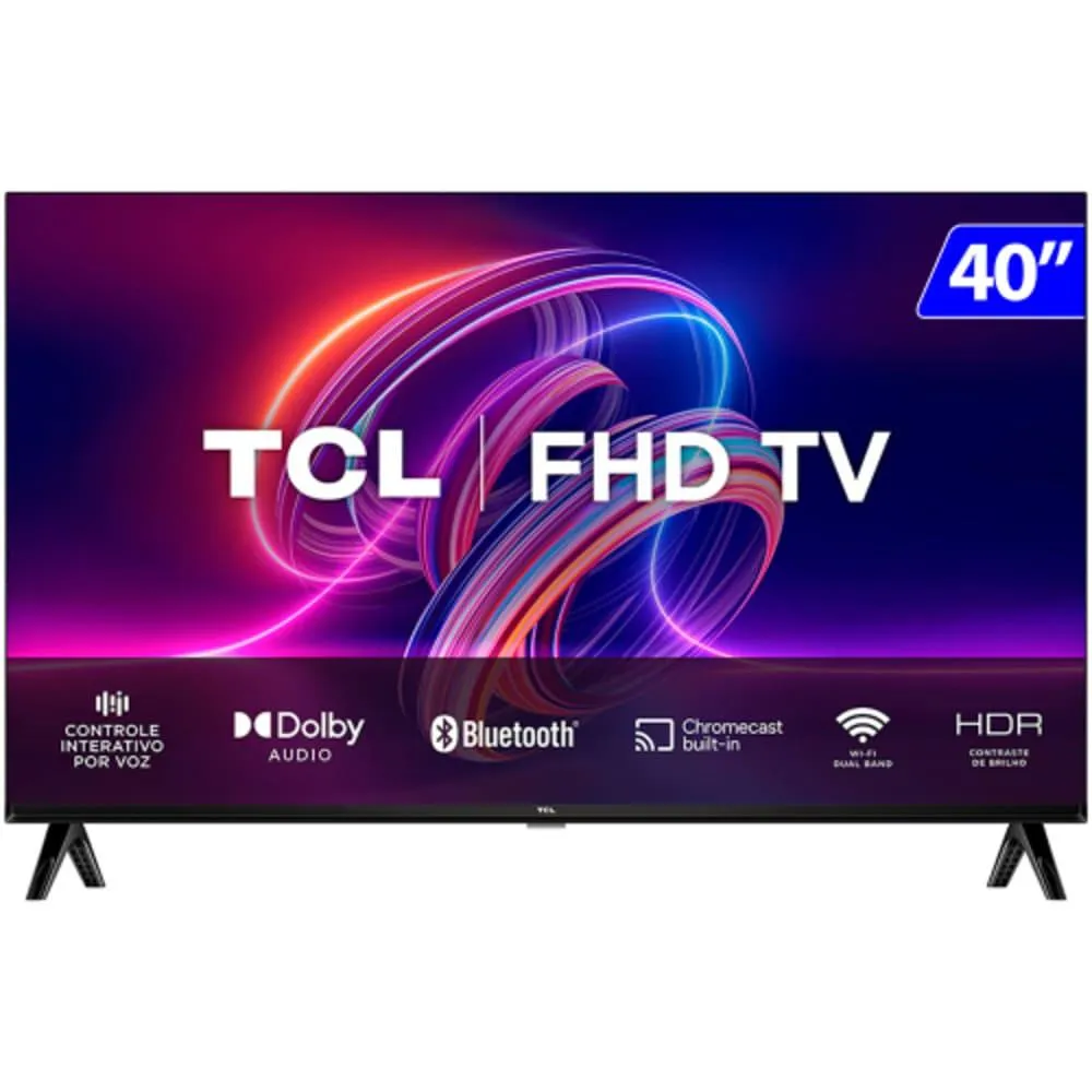 TELEVISAO 40P TCL LED SMART WIFI FULL HD ANDROID COMANDO 40S5400A
