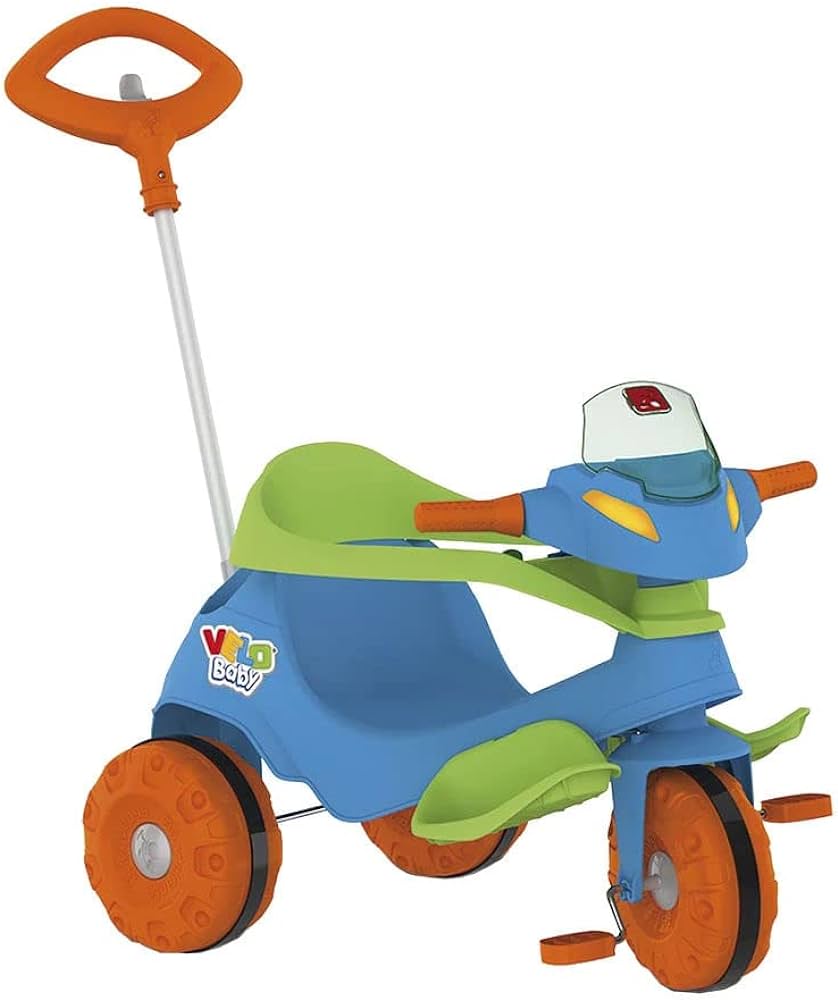 AF - TRICICLO BANDEIRANTE VELOBABY PASSEIO PEDAL 356 - AZUL
