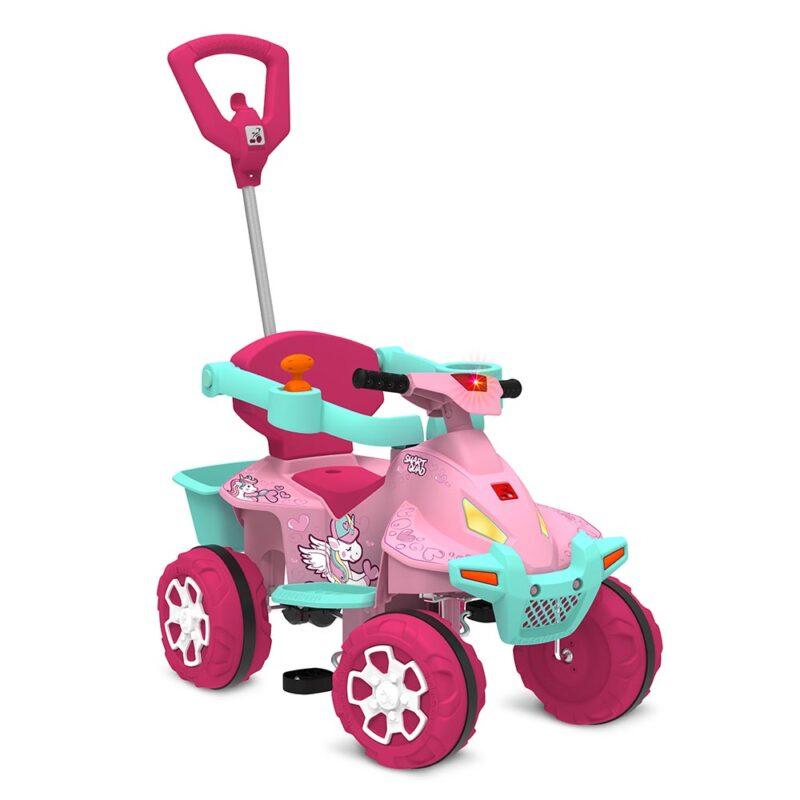 AF - QUADRICICLO BANDEIRANTE SMART QUAD PASSEIO PEDAL ROSA