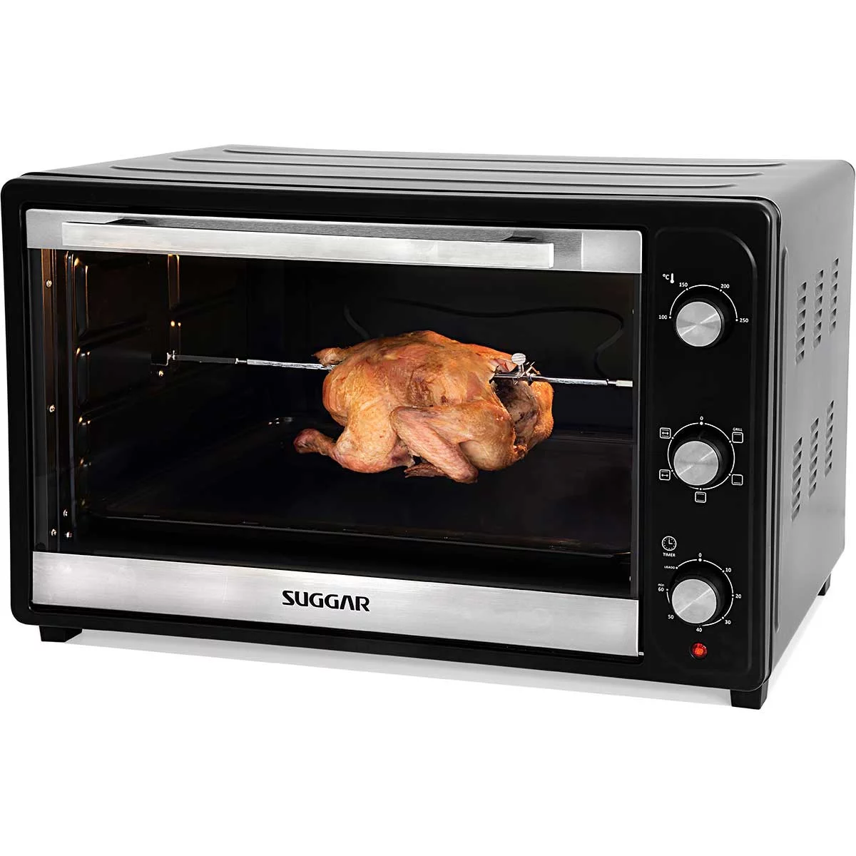FORNO ELETRICO SUGGAR 66L FE6601PT C/ESPETO GIRATORIO - PRETO