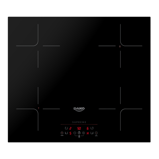 COOKTOP DE INDUÇÃO DAKO SUPREME 4 ZONAS 220V