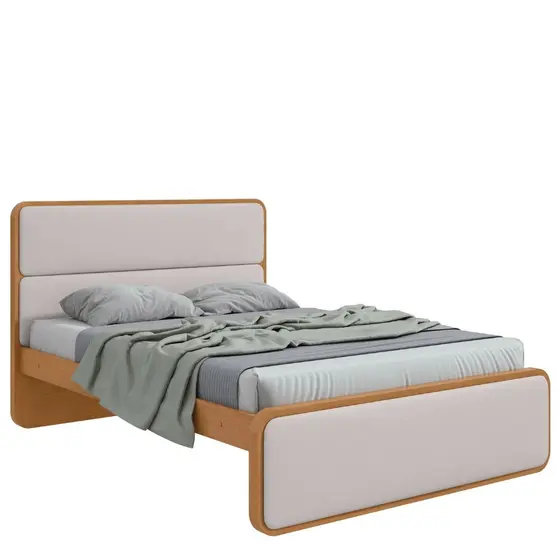 AF - CAMA LOPAS LOOP 2025 CASAL 1,40 - TEC CORANO BEGE / AMENDOA CLEAN