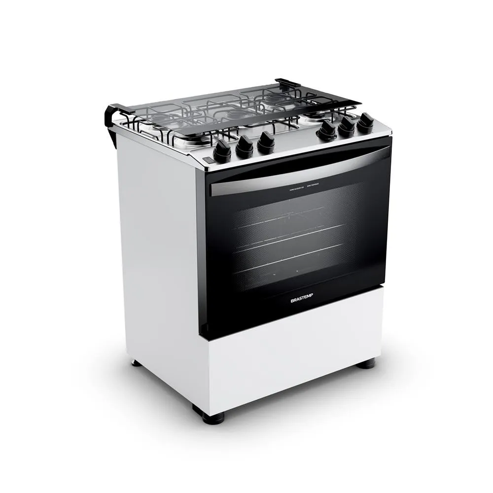 FOGAO BRASTEMP 5Q BFS5NDBUNA MESA INOX - BRANCO