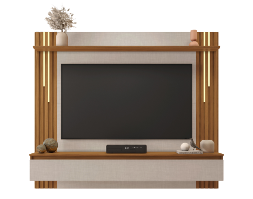 AF - PAINEL NOTAVEL NT 1345 OFF WHITE TX FREIJO + KIT SUPORTE TV