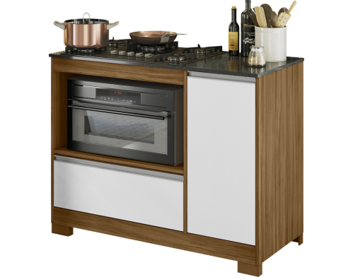 AF - BALCAO COOKTOP NOTAVEL NT 3050 FREIJO TREND/BRANCO NEW