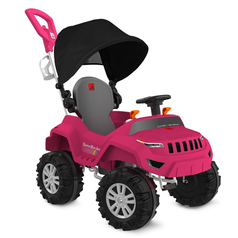 AF - QUADRICICLO BANDEIRANTE SUPER BANJIPE C/CAPOTA PEDAL 586 - ROSA