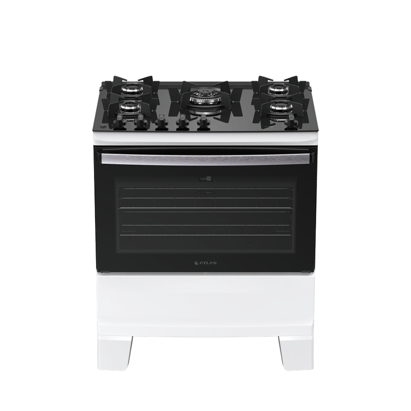 FOGAO ATLAS GAS 5Q AGILE GLASS - BRANCO