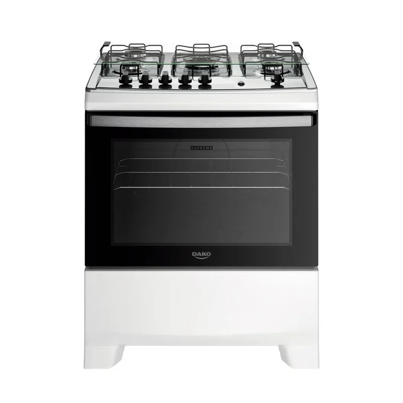 FOGAO DAKO GAS 5Q SUPREME TC MESA INOX - 01835 BRANCO