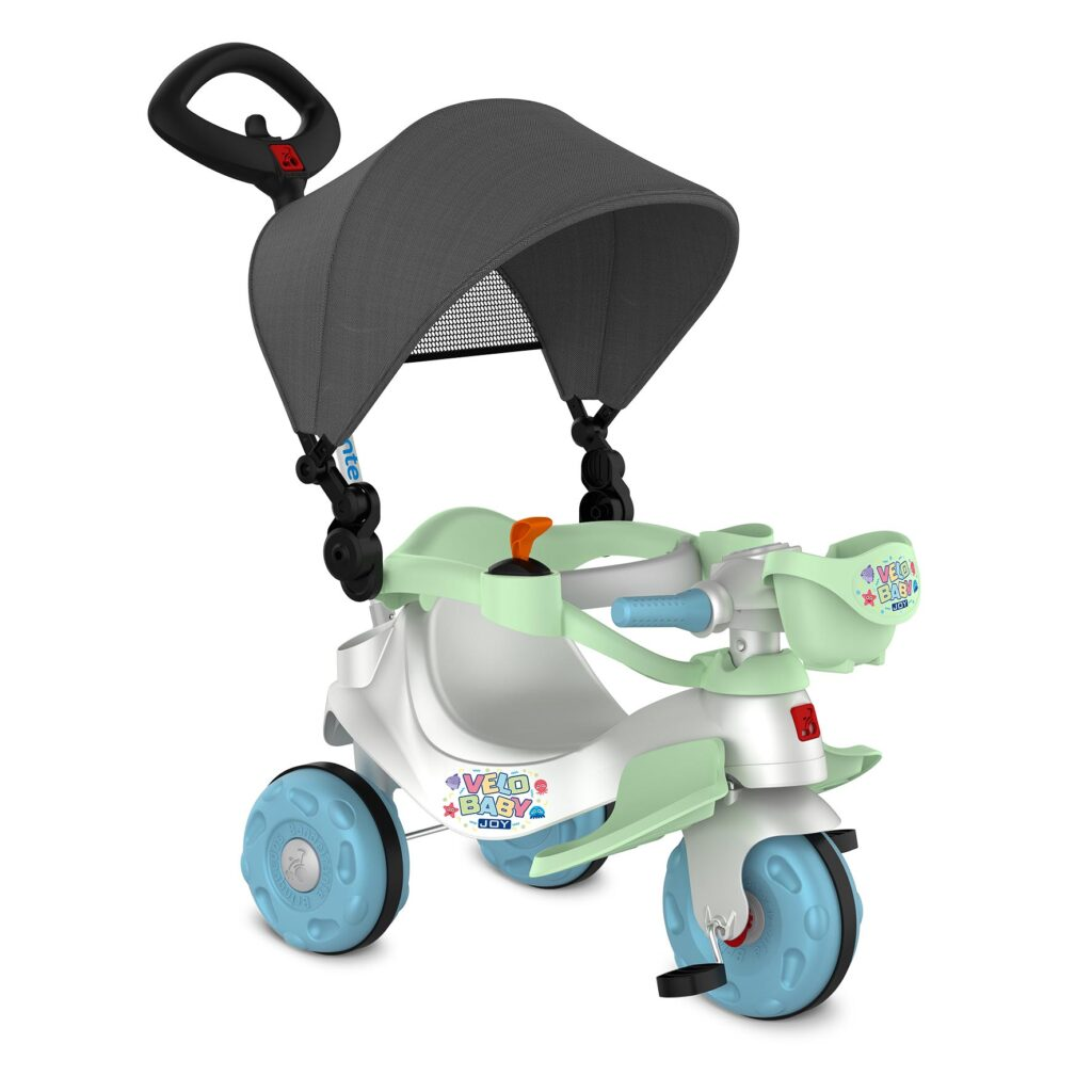 AF - TRICICLO BANDEIRANTE VELOBABY JOY C/CAPOTA PASSEIO 386 - BRANCO
