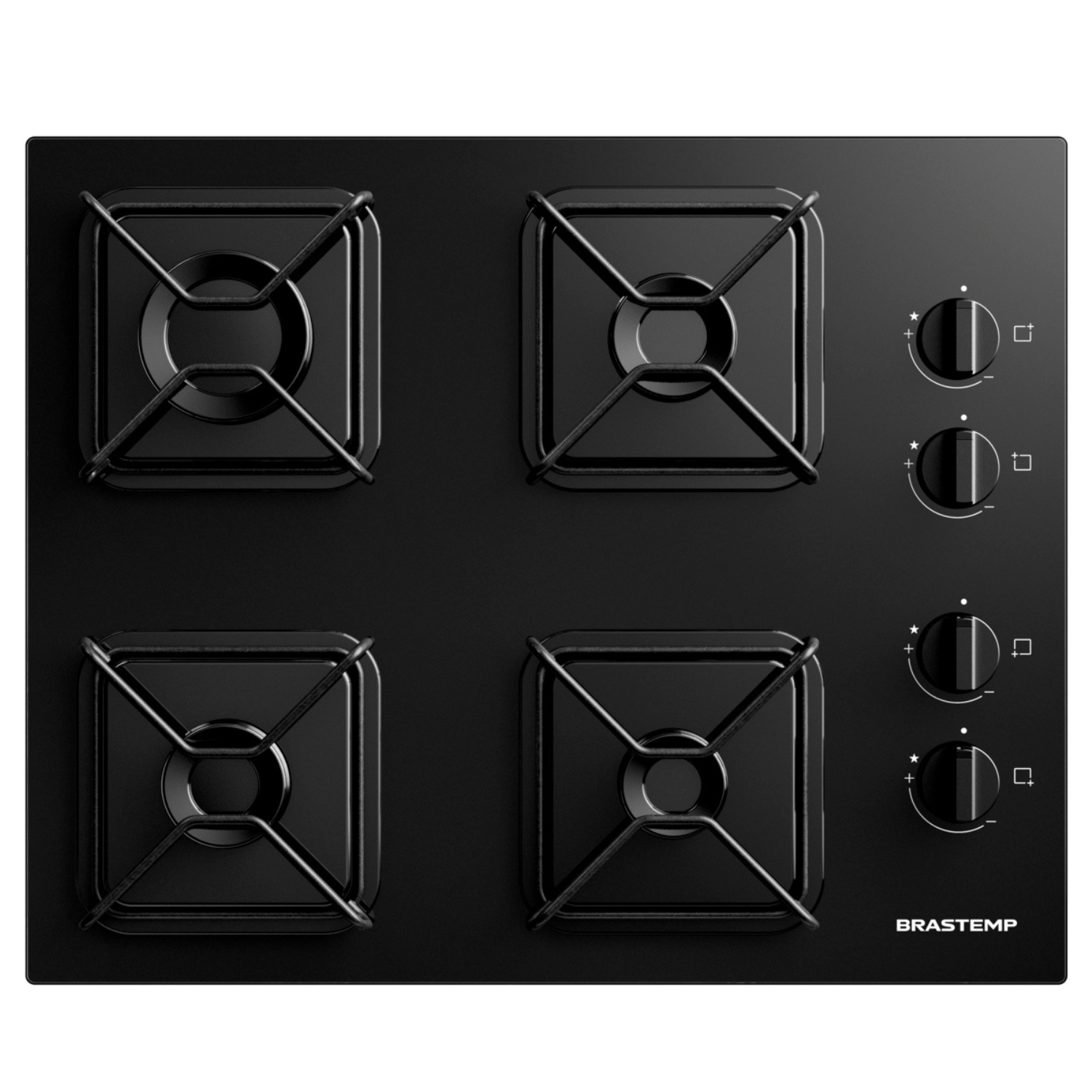 COOKTOP BRASTEMP BDD61BEUNA 4Q MESA VIDRO - PRETO