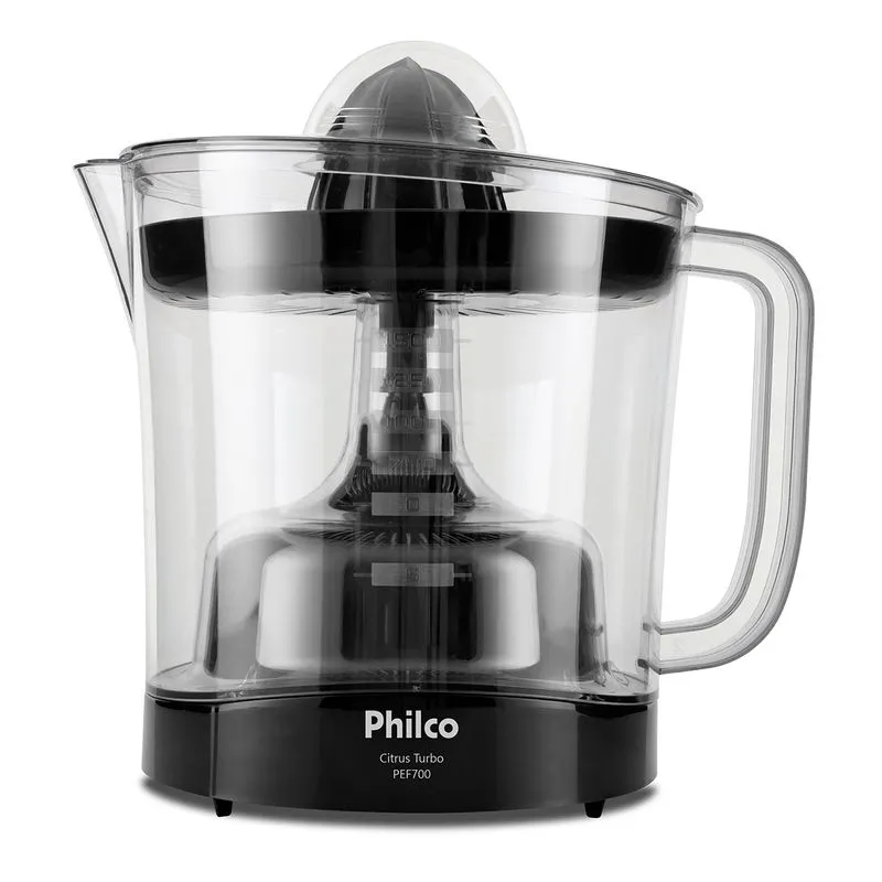 ESPREMEDOR DE FRUTAS PHILCO PEF700P 2CONES 1,5L 70W - PRETA