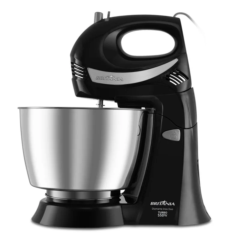 BATEDEIRA BRITANIA DIAMANTE INOX TURBO DUO 4,3L 550W - PRETA